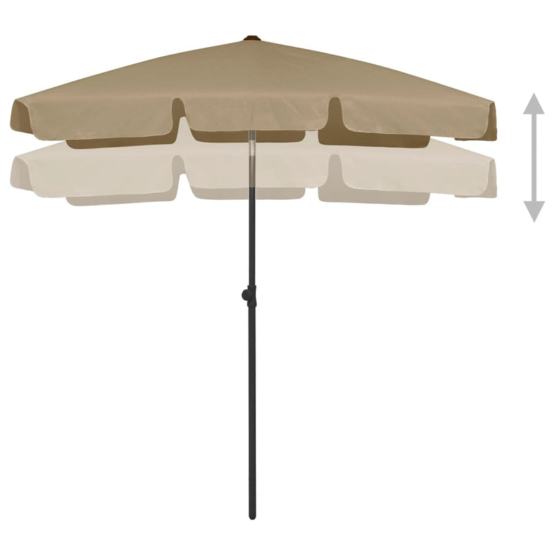 Load image into Gallery viewer, Vidaxl strandparasol 180x120 cm taupe