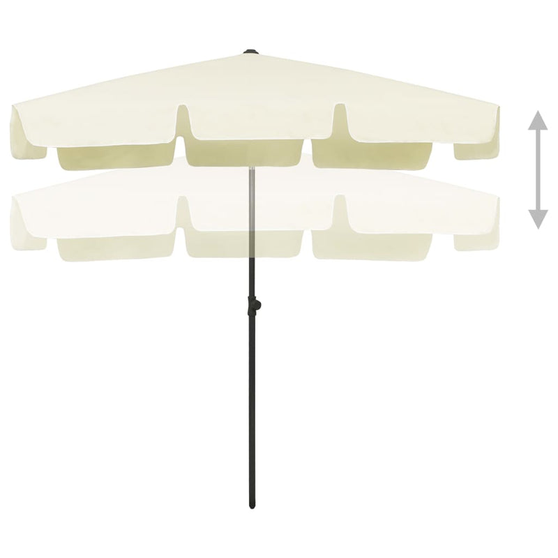 Load image into Gallery viewer, Vidaxl strandparasol 200x125 cm zandgeel