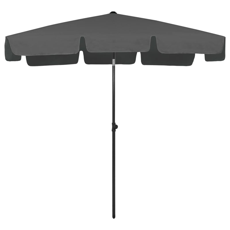 Load image into Gallery viewer, Vidaxl strandparasol 200x125 cm antracietkleurig