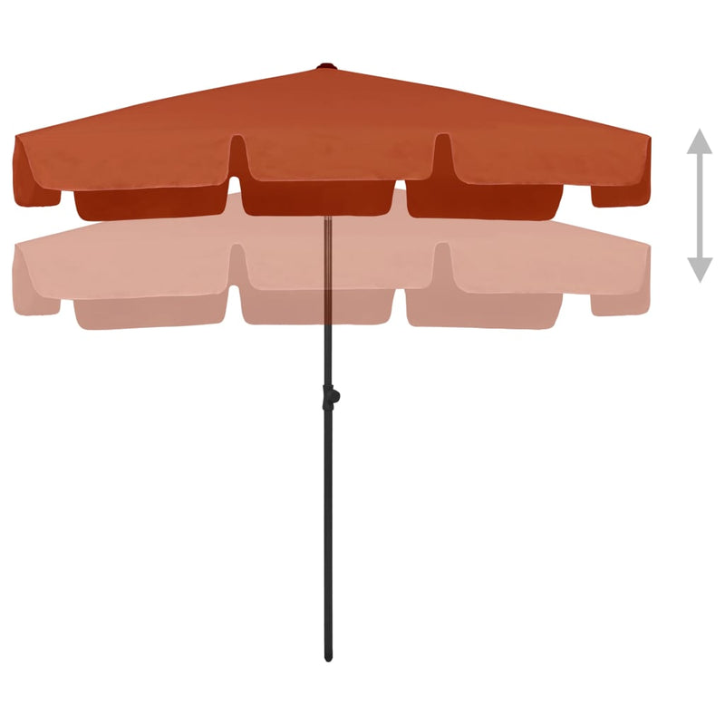 Load image into Gallery viewer, VidaXL Strandparasol 200x125 cm terracotta