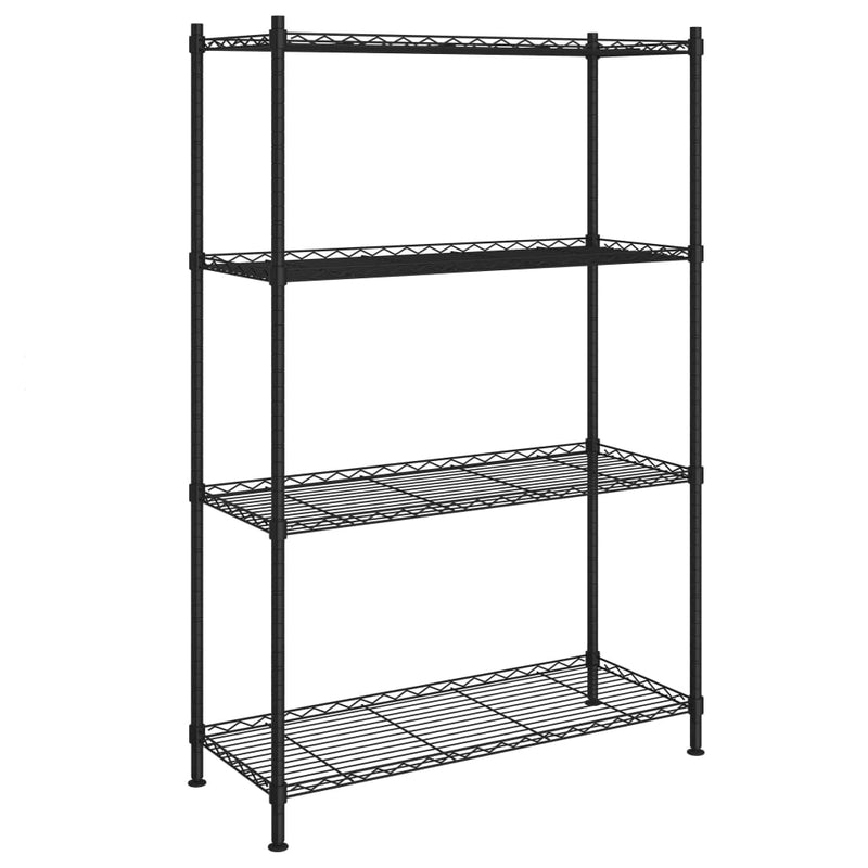 Afbeelding laden in galerijviewer, Vidaxl opbergrek 4-laags 200 kg 90x35x137 cm zwart