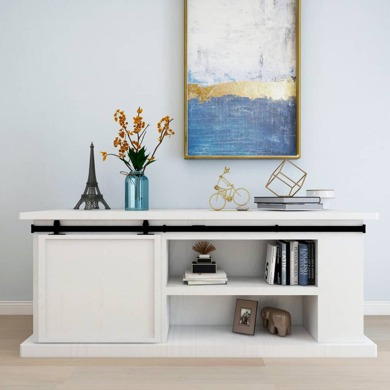 Load image into Gallery viewer, Vidaxl ophangset voor minischuifdeur 183 cm koolstofstaal