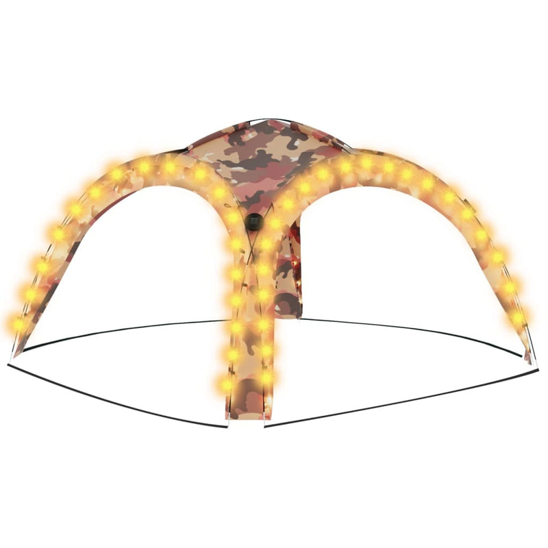 Load image into Gallery viewer, Vidaxl partytent met led en 4 zijwanden 3,6x3,6x2,3 m camouflage