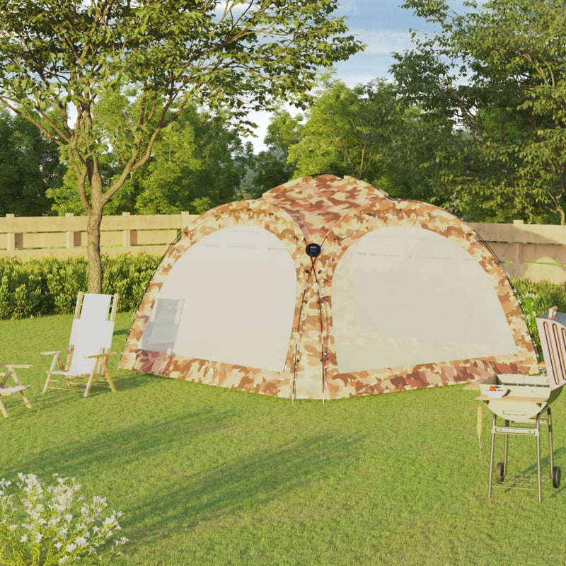 Load image into Gallery viewer, Vidaxl partytent met led en 4 zijwanden 3,6x3,6x2,3 m camouflage