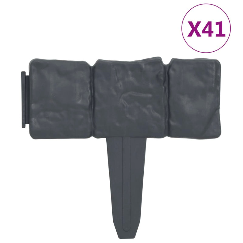 Load image into Gallery viewer, Vidaxl gazonranden 41 st steen-look 10 m kunststof
