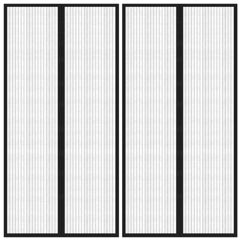 Load image into Gallery viewer, Vidaxl insectendeurgordijnen 2 st magnetisch 220x100 cm zwart