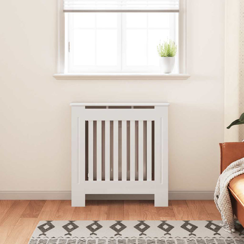 Load image into Gallery viewer, Vidaxl radiatorombouw 78 cm mdf wit