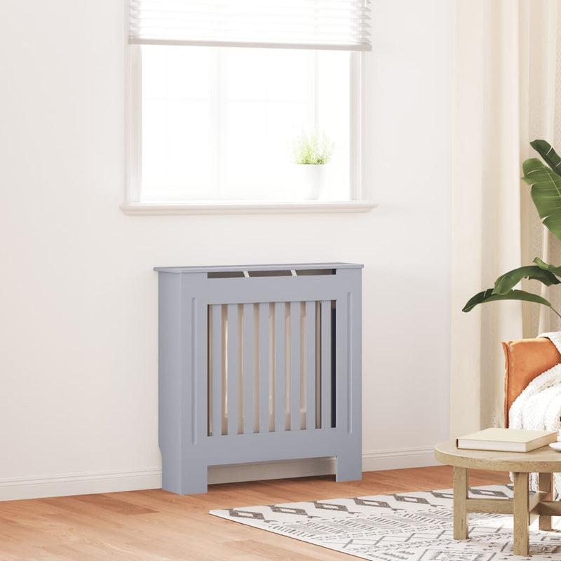 Load image into Gallery viewer, Vidaxl radiatorombouw 78 cm mdf grijs