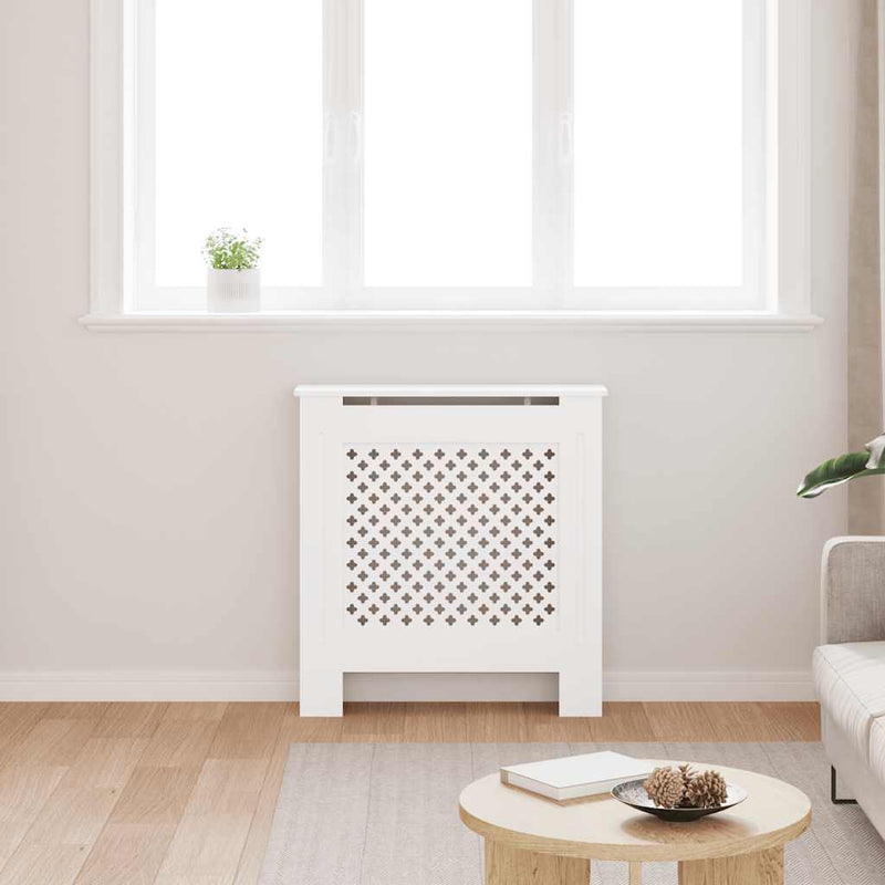 Load image into Gallery viewer, Vidaxl radiatorombouw 78 cm mdf wit