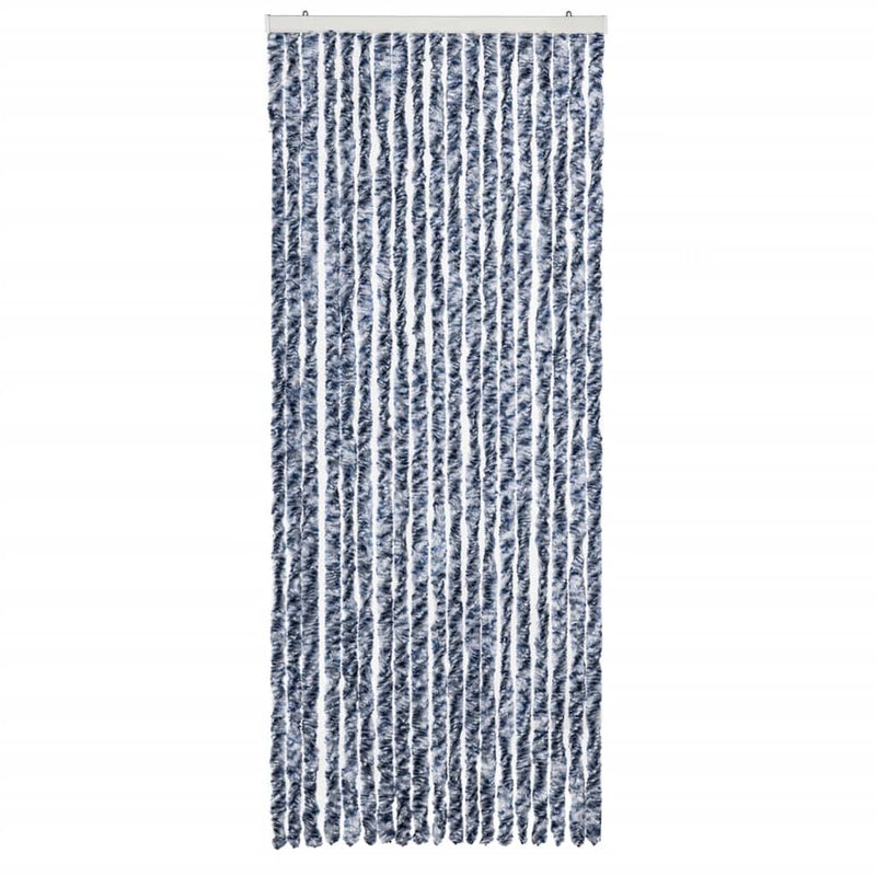 Load image into Gallery viewer, Vidaxl vliegengordijn 56x200 cm chenille blauw en wit