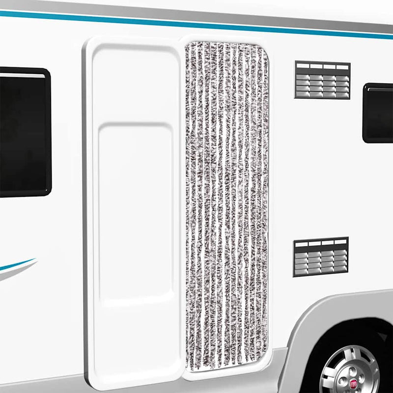 Load image into Gallery viewer, Vidaxl vliegengordijn 56x200 cm chenille bruin en beige