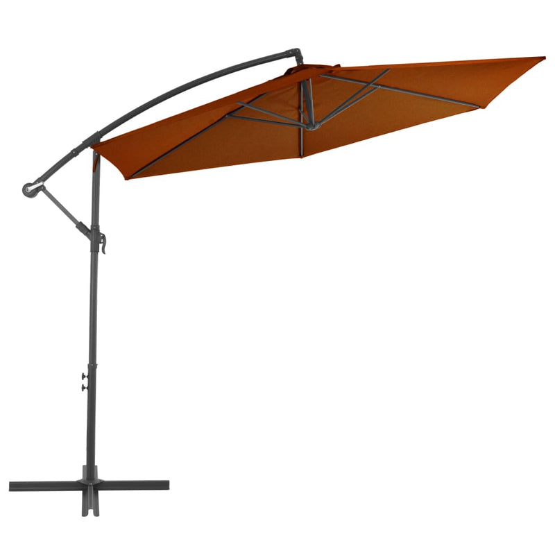 Load image into Gallery viewer, Vidaxl zweefparasol met aluminium paal 300 cm terracottakleurig