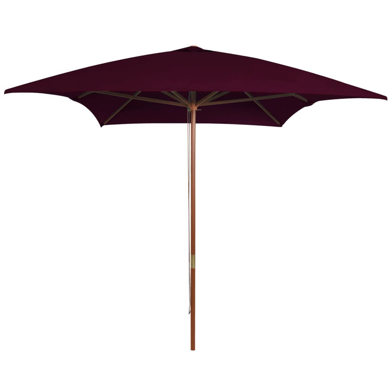 Load image into Gallery viewer, Vidaxl parasol met houten paal 200x300 cm bordeauxrood