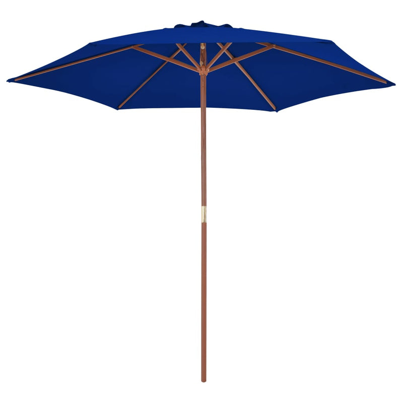 Load image into Gallery viewer, Vidaxl parasol met houten paal 270 cm blauw