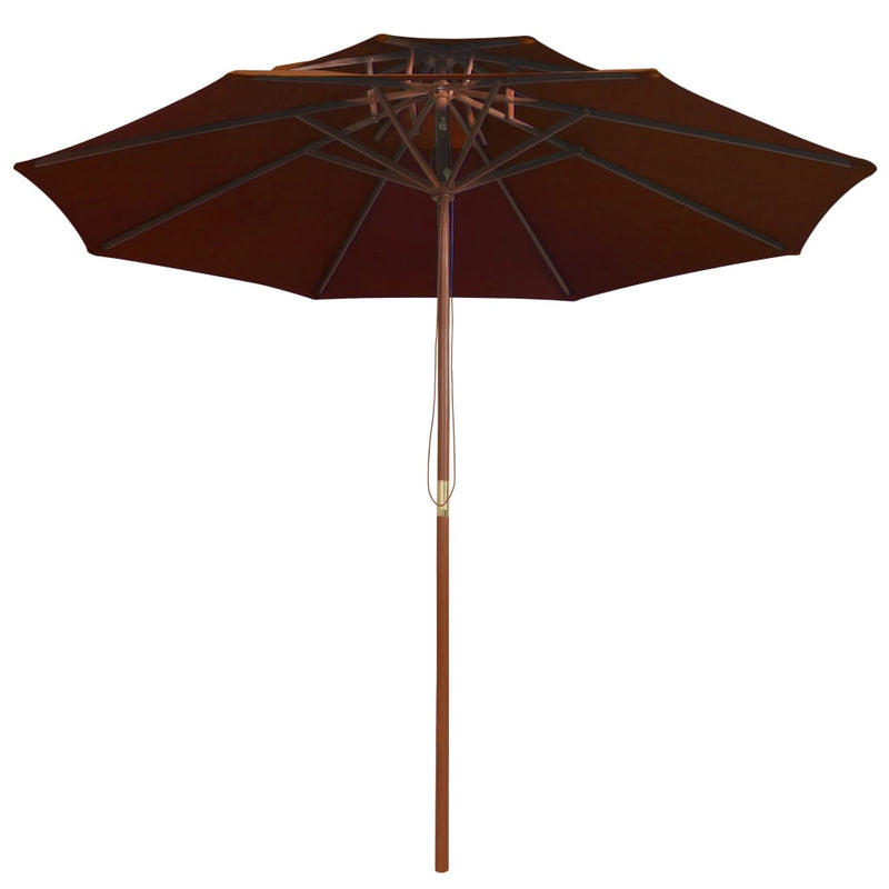 Load image into Gallery viewer, Vidaxl parasol dubbeldekker met houten paal 270 cm terracottakleurig