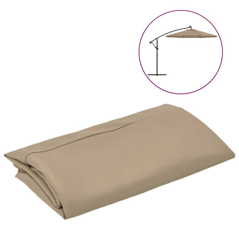 Load image into Gallery viewer, Vidaxl vervangende stof voor zweefparasol taupe 350 cm