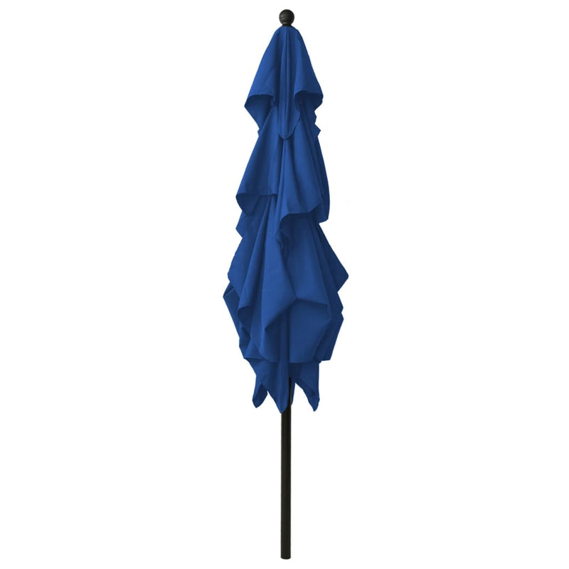 Load image into Gallery viewer, Vidaxl parasol 3-laags met aluminium paal 2,5x2,5 m azuurblauw