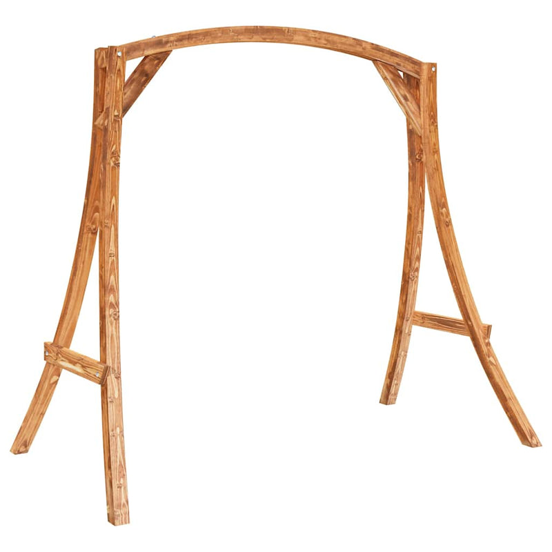 Load image into Gallery viewer, Vidaxl schommelframe massief gebogen hout met teakafwerking
