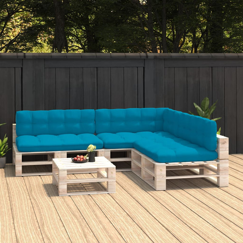 Afbeelding laden in galerijviewer, VidaXL Bankkussens pallet 7 st blauw