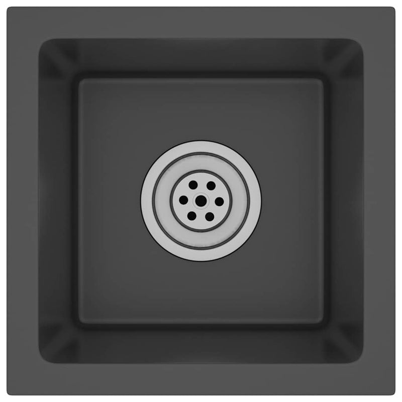 Load image into Gallery viewer, Vidaxl gootsteen handgemaakt roestvrij staal zwart