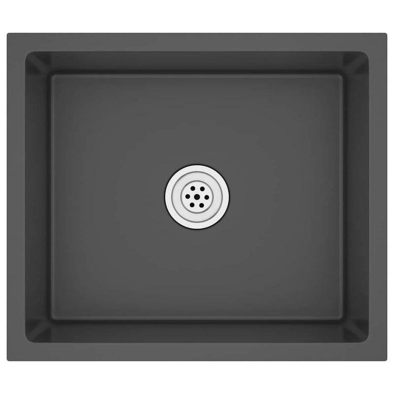 Load image into Gallery viewer, Vidaxl gootsteen handgemaakt roestvrij staal zwart