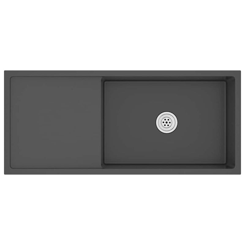 Load image into Gallery viewer, Vidaxl gootsteen handgemaakt roestvrij staal zwart