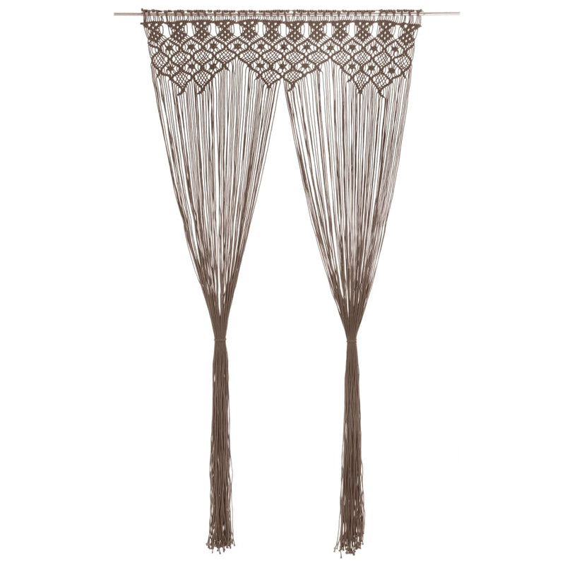 Load image into Gallery viewer, Vidaxl gordijn macramé 140x240 cm katoen taupe