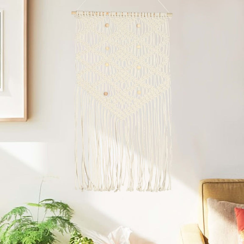Load image into Gallery viewer, Vidaxl wandhanger macramé 40x80 cm katoen