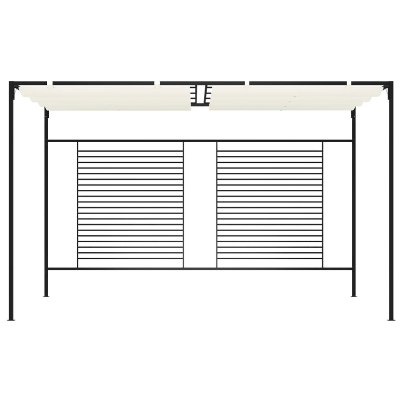Load image into Gallery viewer, VidaXL Prieel met uittrekbaar dak 180 g m² 3x4x2,3 m crèmekleurig