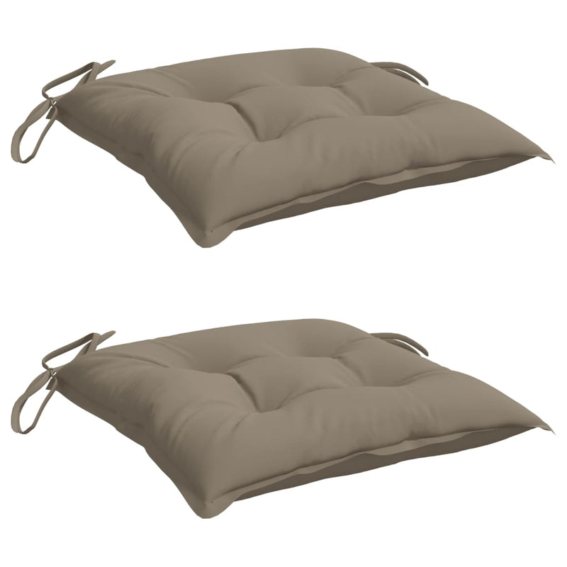 Load image into Gallery viewer, VidaXL Stoelkussens 2 st 40x40x7 cm oxford stof taupe