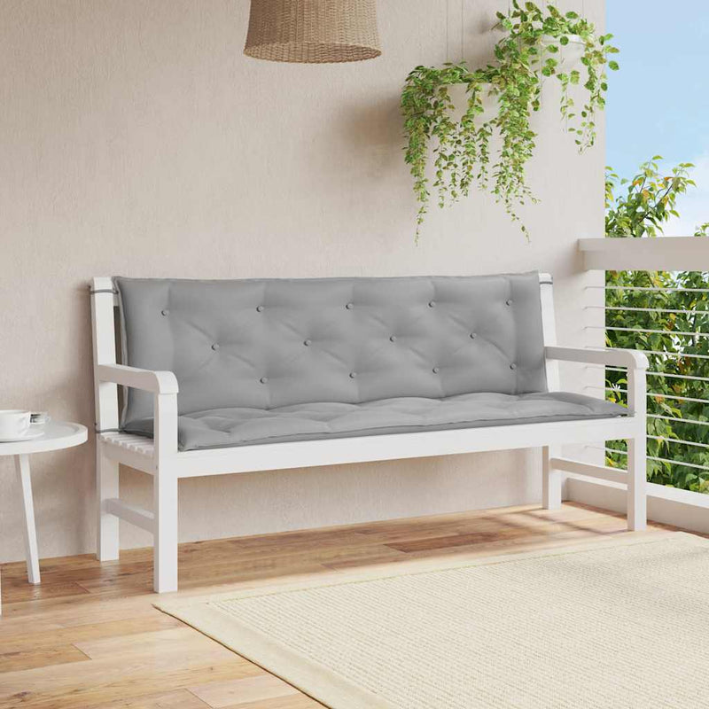 Load image into Gallery viewer, Vidaxl tuinbankkussen 150x(50+50)x7 cm oxford stof grijs