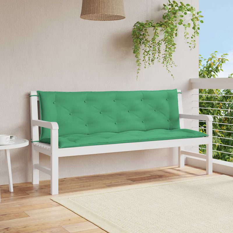 Afbeelding laden in galerijviewer, Vidaxl tuinbankkussen 150x(50+50)x7 cm oxford stof groen