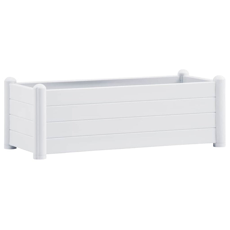 Load image into Gallery viewer, Vidaxl plantenbak verhoogd 100x43x35 cm pp wit