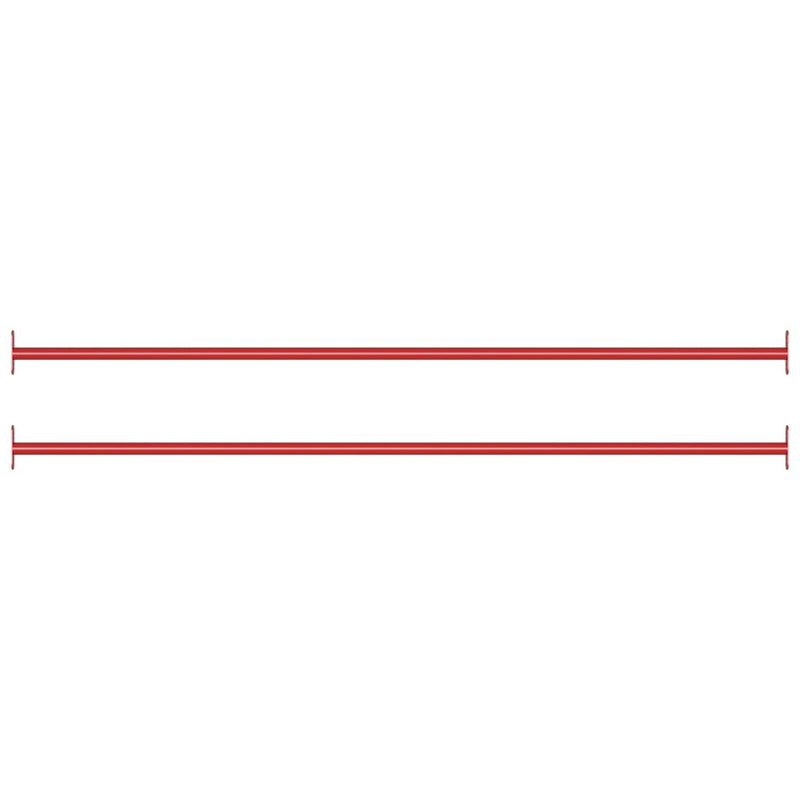 Load image into Gallery viewer, Vidaxl rekstokken 2 st 125 cm staal rood