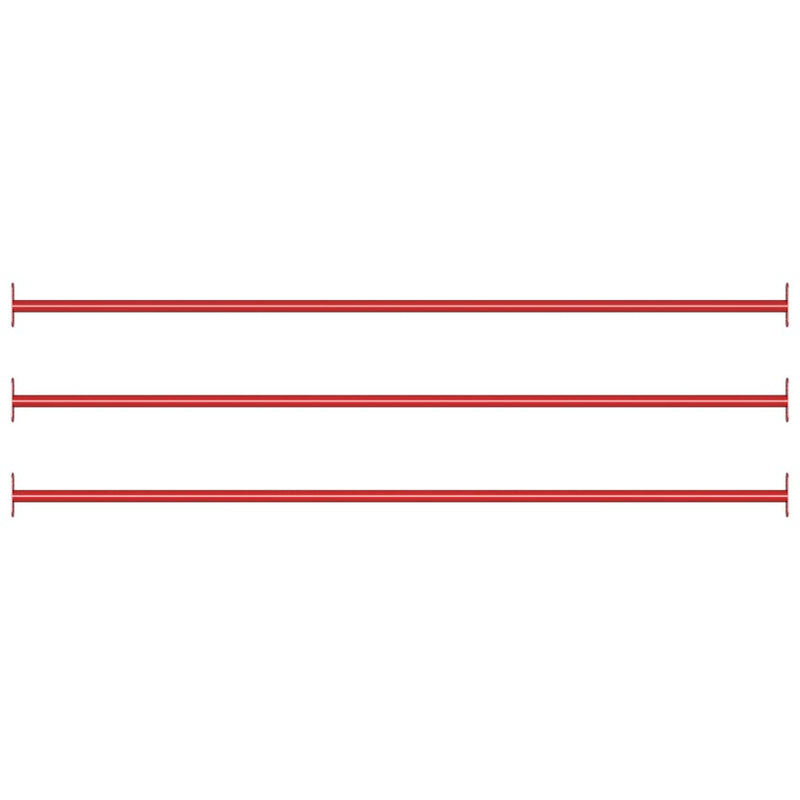 Load image into Gallery viewer, Vidaxl rekstokken 3 st 125 cm staal rood