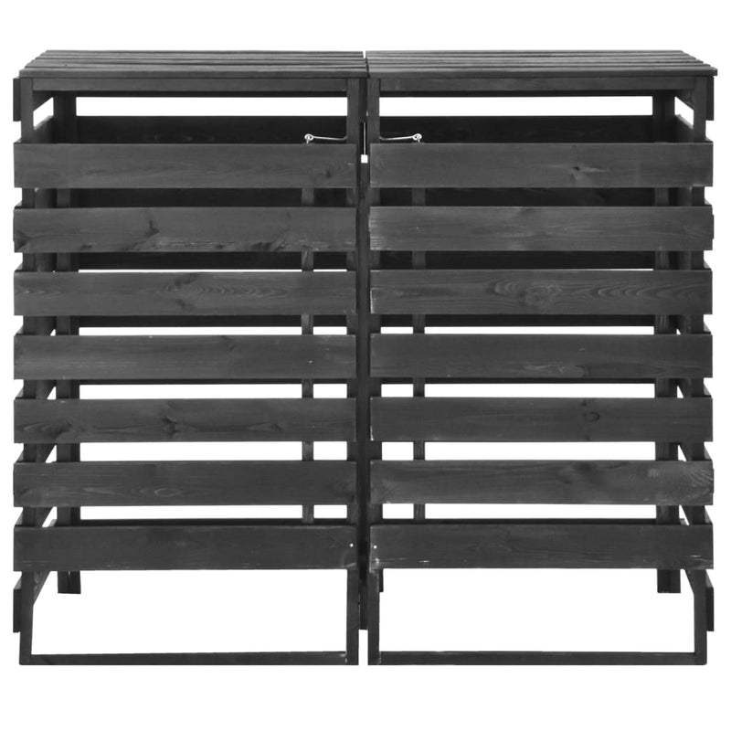 Load image into Gallery viewer, VidaXL Containerberging dubbel 140x75x121 cm geverfd grenenhout