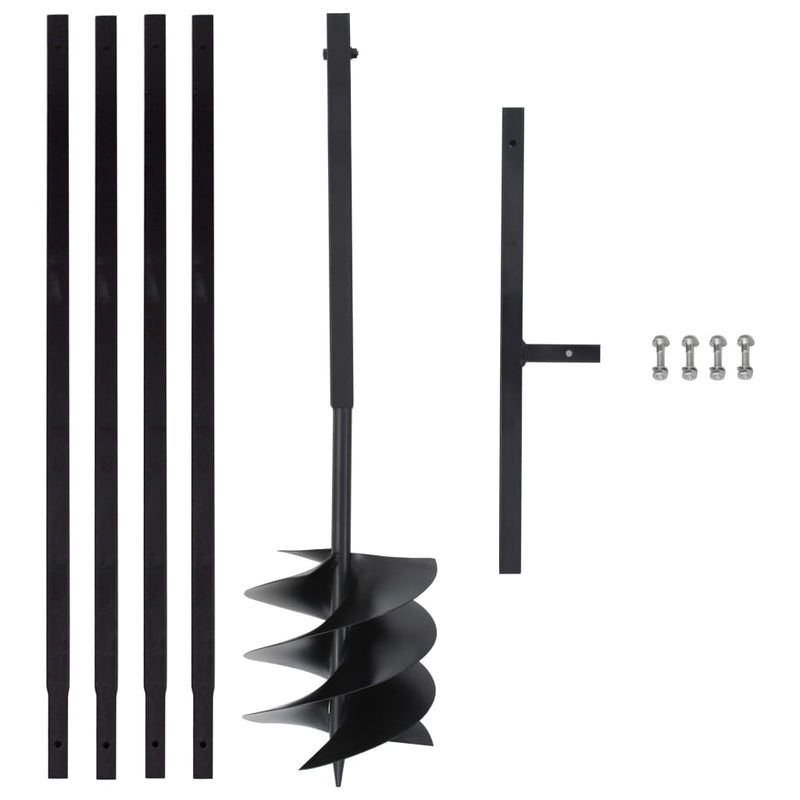 Load image into Gallery viewer, VidaXL Grondboor met handvat 250 mm met verlengbuis 4 m staal