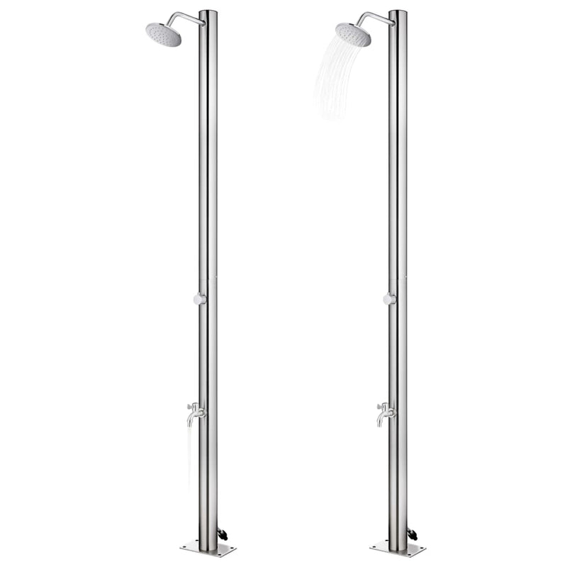 Load image into Gallery viewer, Vidaxl buitendouche 215 cm roestvrij staal