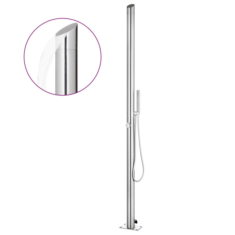 Load image into Gallery viewer, Vidaxl buitendouche 220 cm roestvrij staal