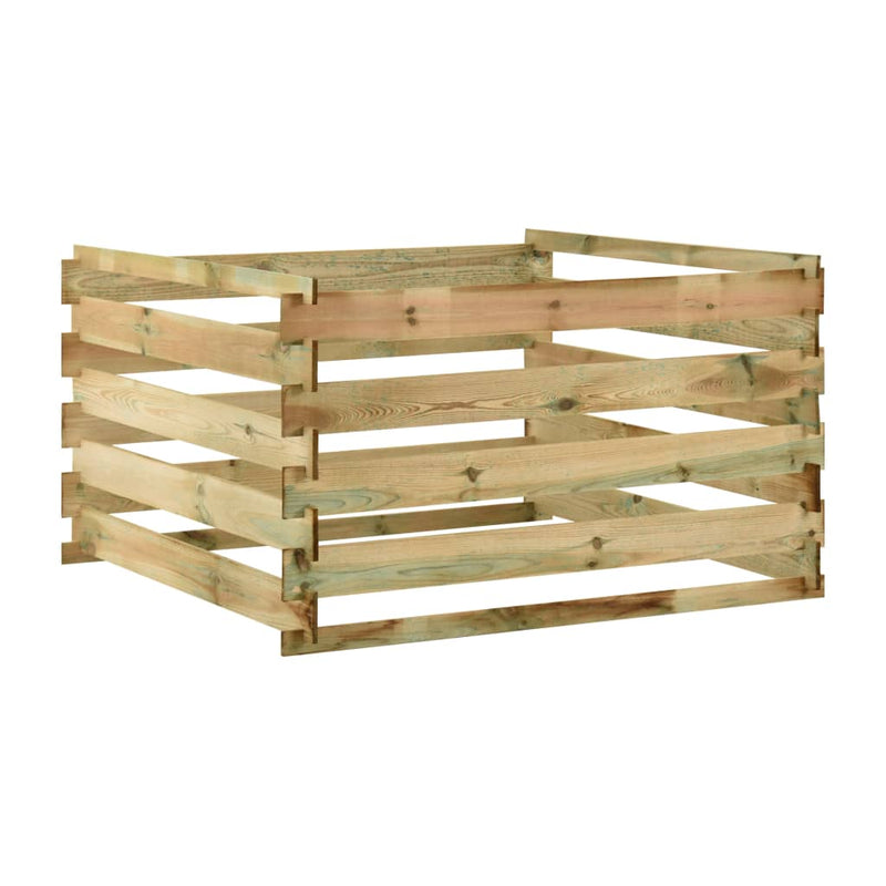 Load image into Gallery viewer, VidaXL Tuincompostbak gelat 120x120x70 cm geïmpregneerd grenenhout