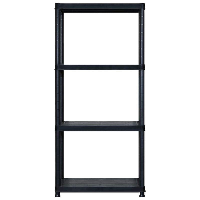 Load image into Gallery viewer, Vidaxl opbergrek 4-laags 122x30,5x130 cm kunststof zwart