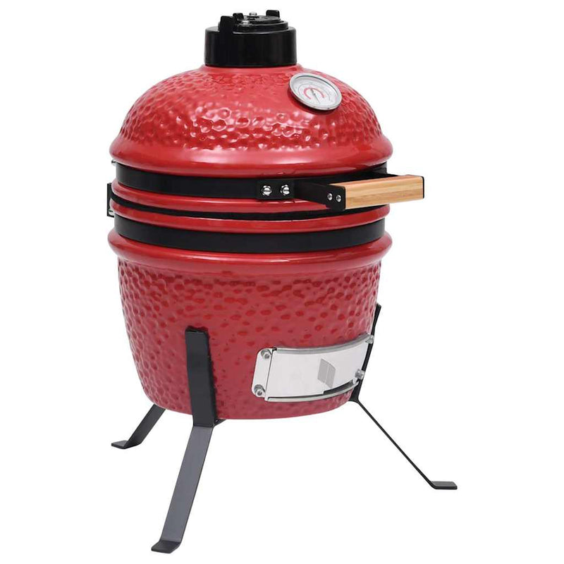 Load image into Gallery viewer, VidaXL Kamado barbecue 2-in-1 56 cm keramiek rood