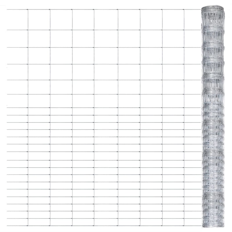 Load image into Gallery viewer, VidaXL Tuinhek 50x1,6 m gegalvaniseerd staal zilverkleurig