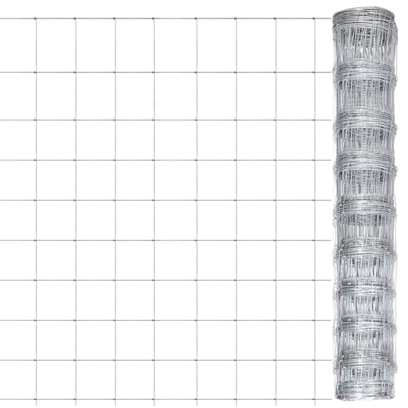 Load image into Gallery viewer, Vidaxl tuinhek 50x1 m gegalvaniseerd staal zilverkleurig