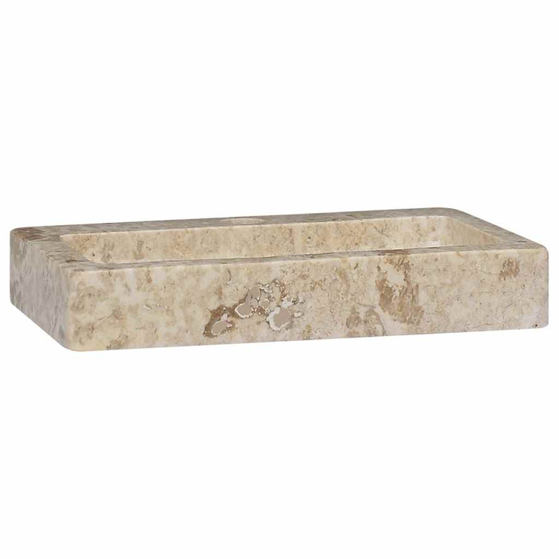 Load image into Gallery viewer, Vidaxl wastafel wandgemonteerd 38x24x6,5 cm marmer crèmekleurig