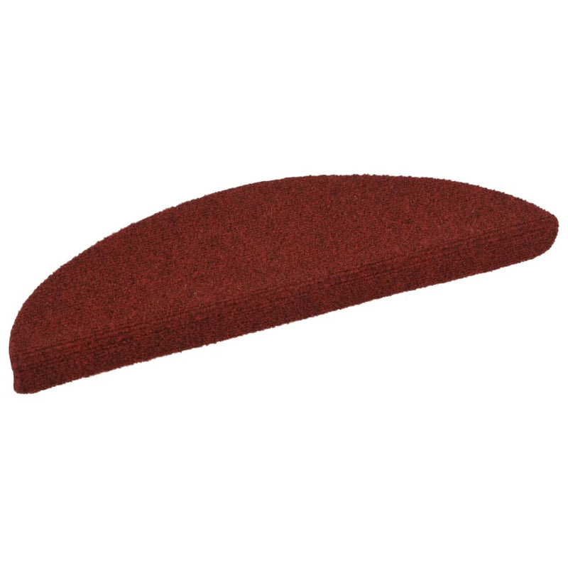 Load image into Gallery viewer, Vidaxl trapmatten zelfklevend 5 stuks 56x17x3 cm bordeaux rood halfrond