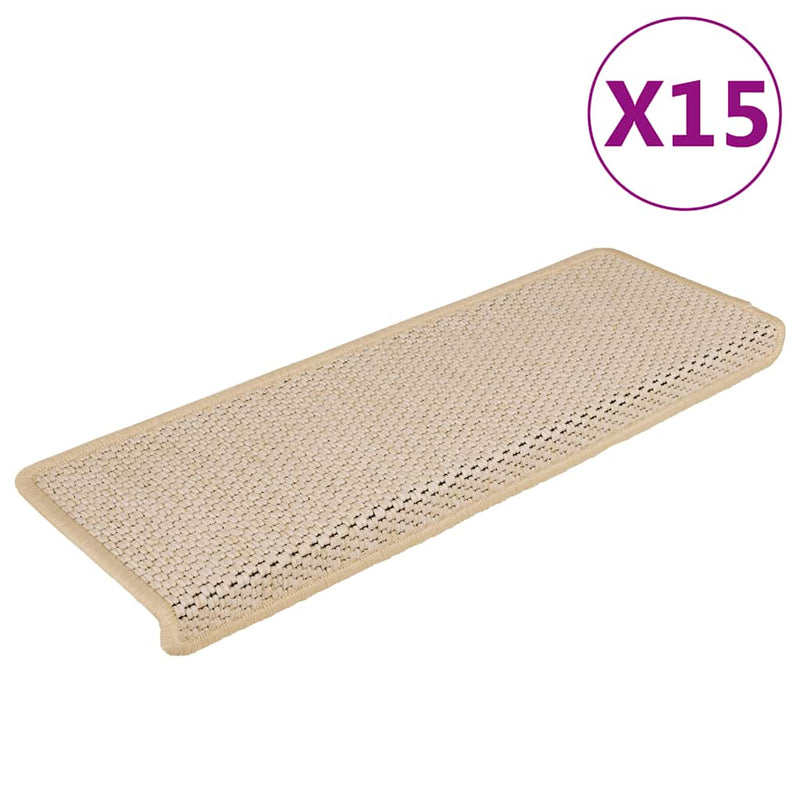 Load image into Gallery viewer, Vidaxl trapmatten zelfklevend 15 st sisal-look 65x21x4 cm berber