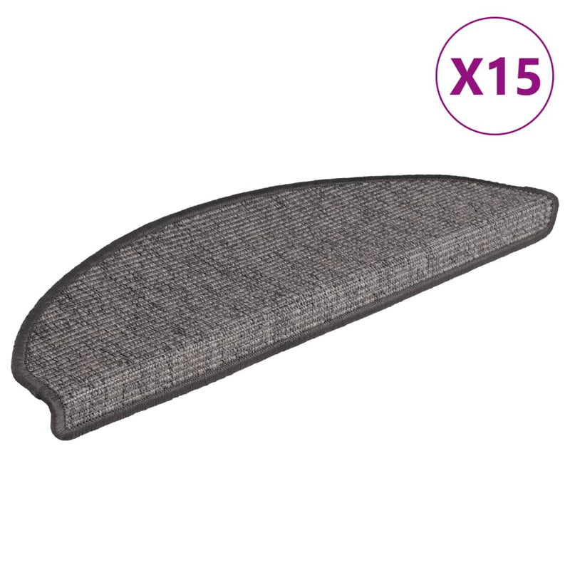 Load image into Gallery viewer, Vidaxl trapmatten 15 st 65x21x4 cm beige en grijs halfrond groot