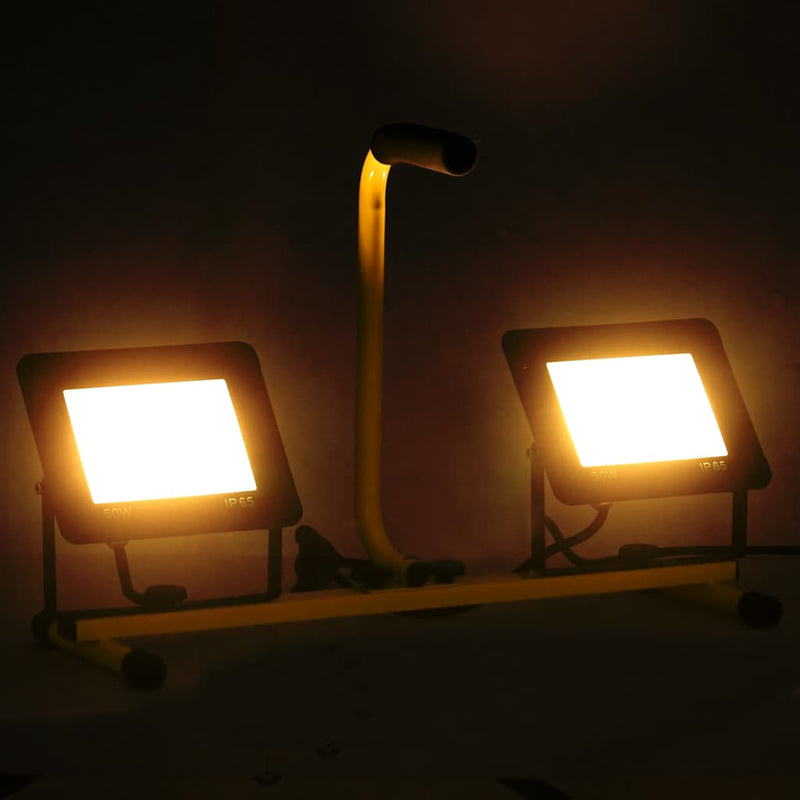 Load image into Gallery viewer, Vidaxl spotlight met handvat led 2x50 w warmwit