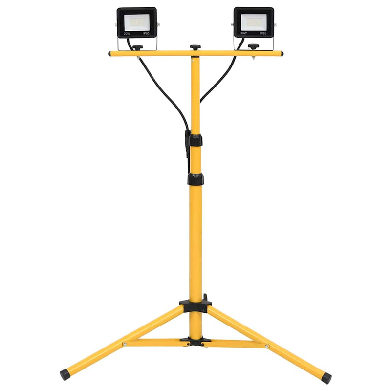 Afbeelding laden in galerijviewer, Vidaxl spotlight met statief led 2x20 w koudwit